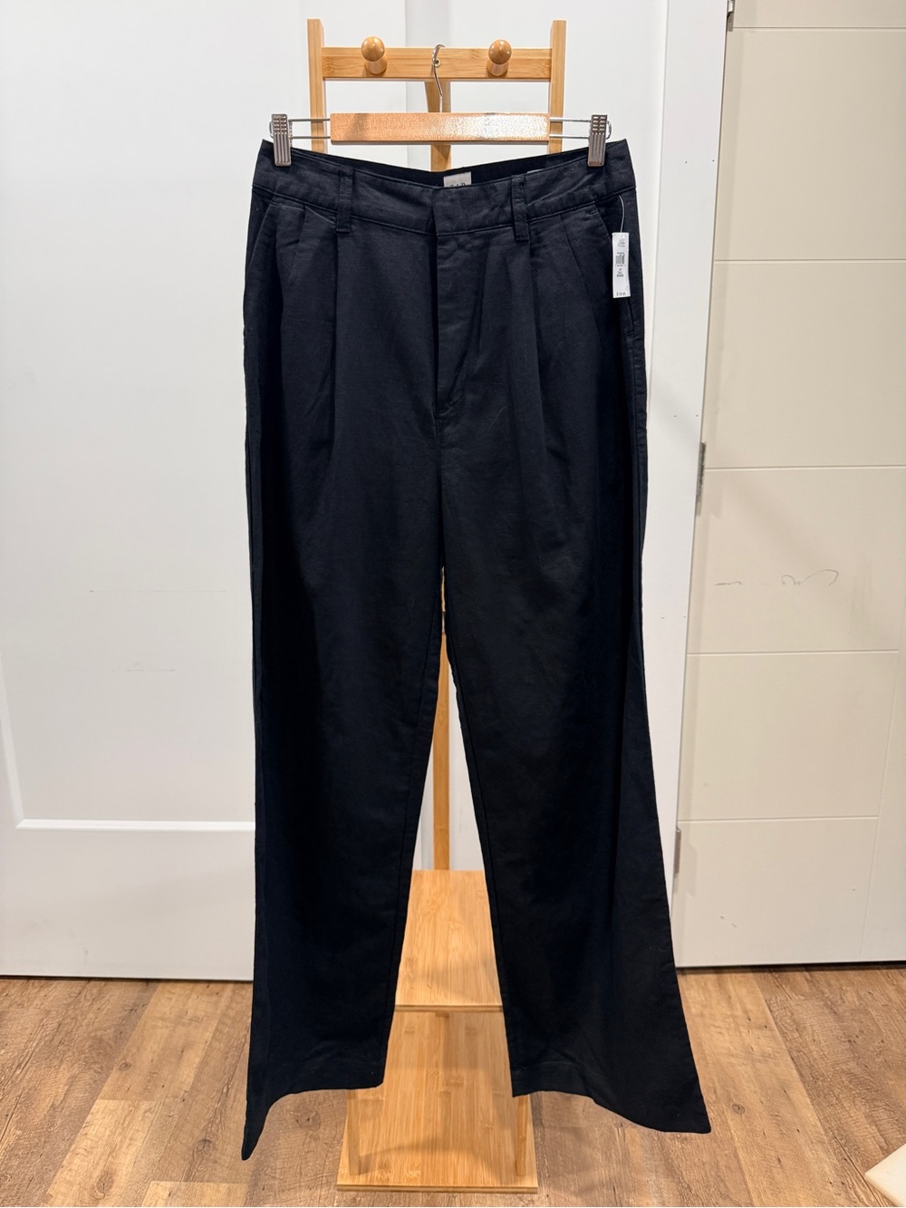 GAP Mid Rise Girlfriend Chino Black Chino Pants Size 10 Tall NWT Linen